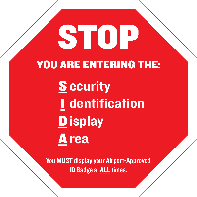 Sample SIDA Warning Sign