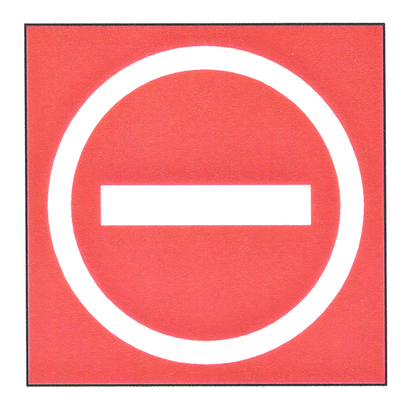 Sign Prohibiting Aircraft Entry into an Area