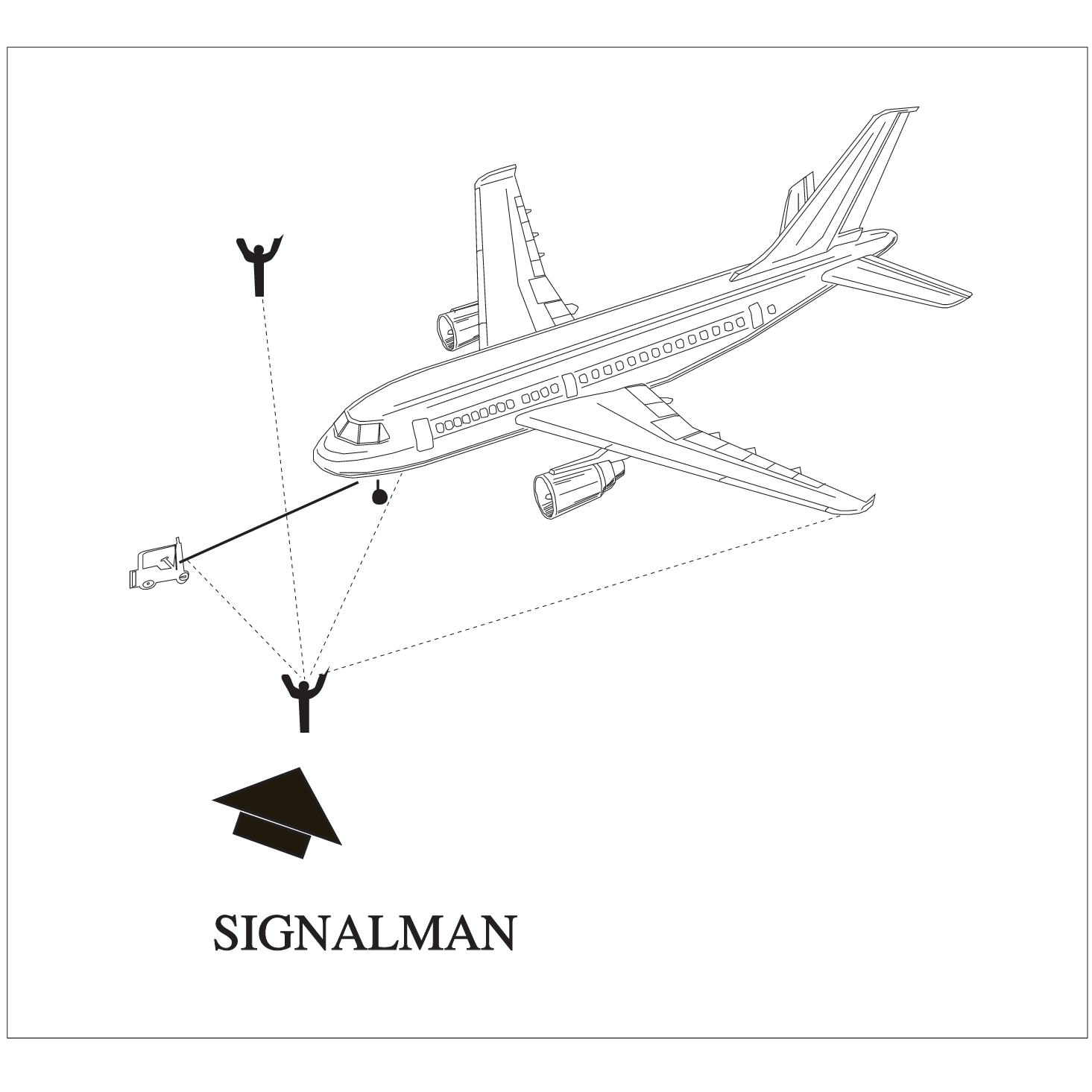 Signalman Directs Towing