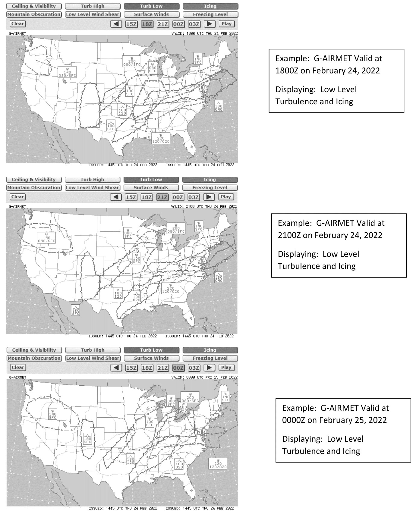AIRMET over the Contiguous U.S.