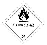 Figure 1 in § 172.417 FLAMMABLE GAS label.