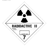 Figure 1 in § 172.438 RADIOACTIVE YELLOW-II label.