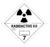 Figure 1 in § 172.440 RADIOACTIVE YELLOW-III label.
