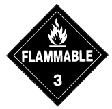 Figure 1 in § 172.542 FLAMMABLE placard.