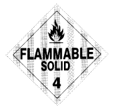 Figure 1 in § 172.546 FLAMMABLE SOLID placard.