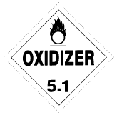 Figure 1 in § 172.550 OXIDIZER placard.