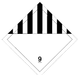 Figure 1 in § 172.560 CLASS 9 placard.