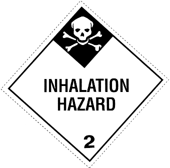 Figure 1 in § 172.416 POISON GAS label.