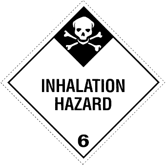 Figure 1 in § 172.429 POISON INHALATION HAZARD label.