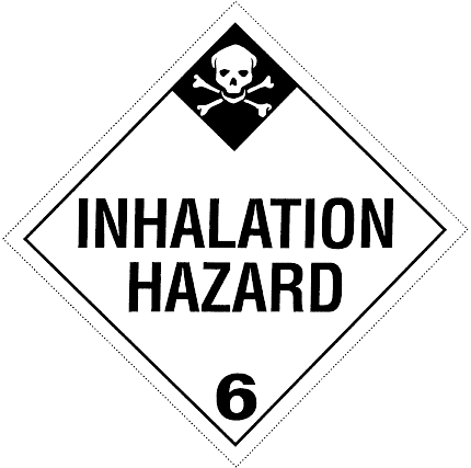 Figure 1 in § 172.555 POISON INHALATION HAZARD placard.