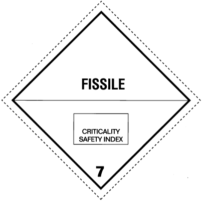 Figure 1 in § 172.441 FISSILE label.
