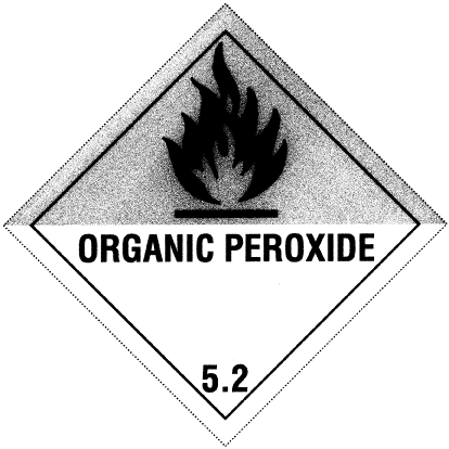 Figure 1 in § 172.427 ORGANIC PEROXIDE label.