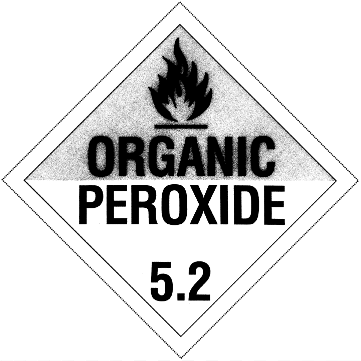 Figure 1 in § 172.552 ORGANIC PEROXIDE placard.