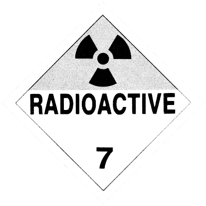 Figure 1 in § 172.556 RADIOACTIVE placard.