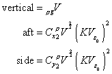 Equation 2 in § 25.535 Auxiliary float loads.