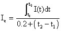 Equation 1 in § 25.1401 Anticollision light system.