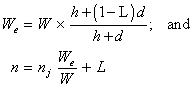 Equation 1 in § 27.725 Limit drop test.
