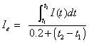Equation 1 in § 27.1401 Anticollision light system.