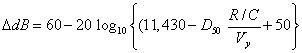 Equation 1 in Appendix F to Part 36-Flyover Noise Requirements for Propeller-Driven Small Airplane and Propeller-Driven, Commuter Category Airplane Certification Tests Prior to December 22, 1988