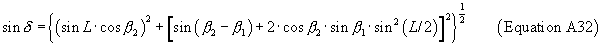 Equation 34 in Appendix A to Part 420-Method for Defining a Flight Corridor