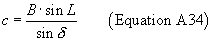 Equation 36 in Appendix A to Part 420-Method for Defining a Flight Corridor