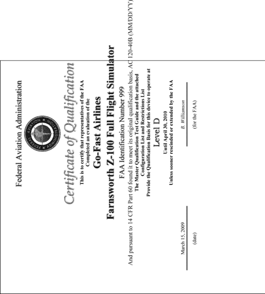 Figure 85 in Appendix A to Part 60-Qualification Performance Standards for Airplane Full Flight Simulators